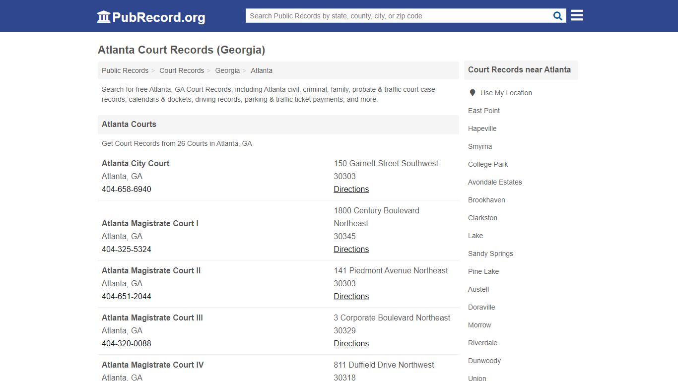 Free Atlanta Court Records (Georgia Court Records) - PubRecord.org
